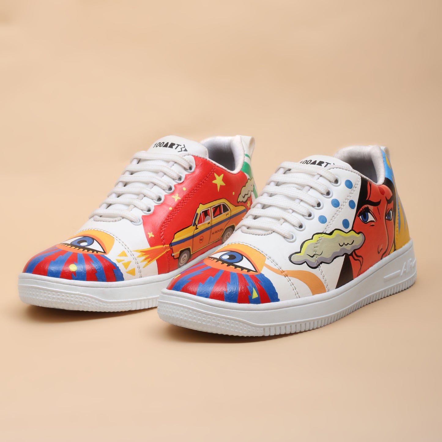 Hand-Painted Sneakers Pop-Art